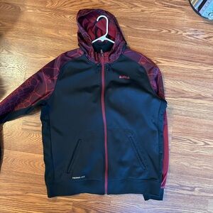 Nike Black and Red Performance Jacket with Hood